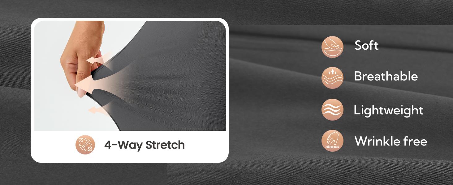FireSwan Women's Wide Leg Dress Pants High Waisted Stretchy Work Trousers Business Casual Office Pull on Slacks with Pockets