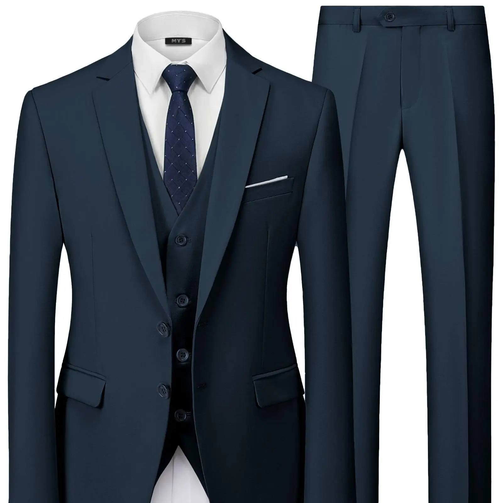 YND Men’s 3-Piece Slim Fit Formal Suit Set