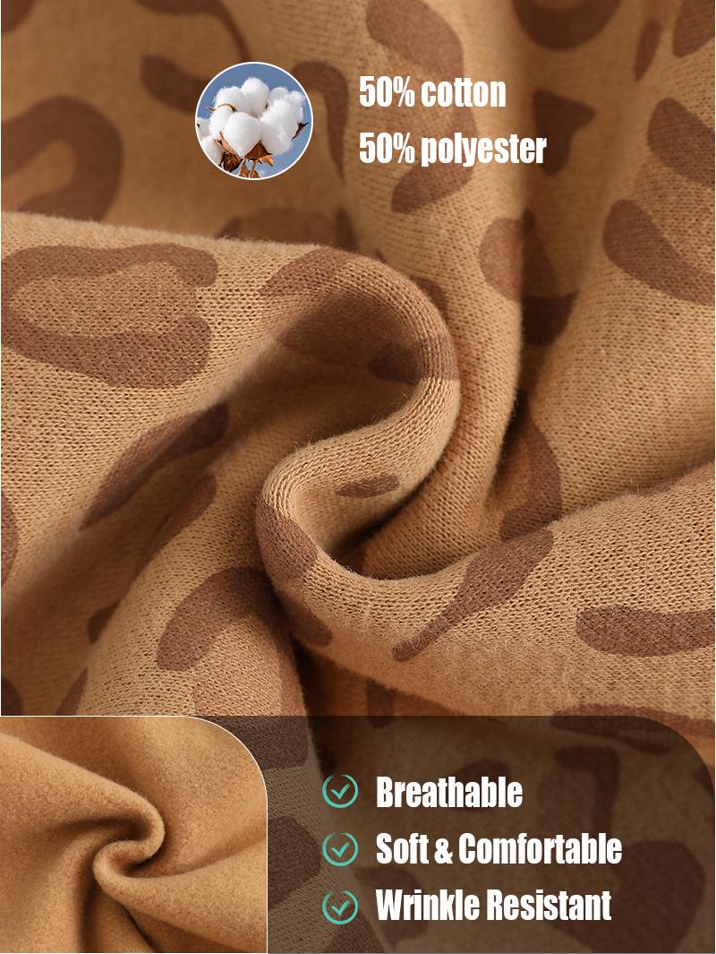 Men's loose wide leg sports pants are breathable and skin friendly, suitable for daily leisure activities. Leopard print pants Lightweight Pants Casual Comfy Baggy
