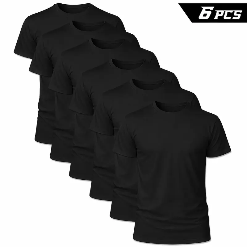 Men's 100% Cotton Crew Neck Short-Sleeve T-Shirt