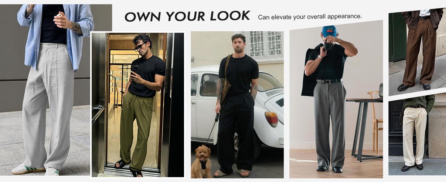 Runcati Mens Baggy Dress Pants Casual Pleated Wide Leg Lightweight Trousers | Loose Fit Old Money Pants, Work Business Relaxed Fit Slacks, Two Side Pockets, 30"/32" Suit Pants, Stretchable Elastic Waist Runcati Mens Baggy Dress Pants Casual Pleated Wide Leg Lightweight Trousers | Loose Fit Old Money Pants, Work Business Relaxed Fit Slacks, Two Side Pockets, 30"/32" Suit Pants, Stretchable Elastic Waist