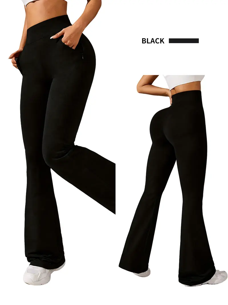 Women's High-Waisted Stretch Kick-Flare Pants