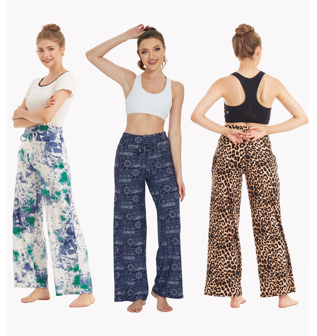 SHOWITTY 1/3 Pack Women's Wide Leg Pants with Pockets &ndash; High Waisted Loose Fit Sweatpants for Yoga, Workout & Lounge #tiktokshopsummersale