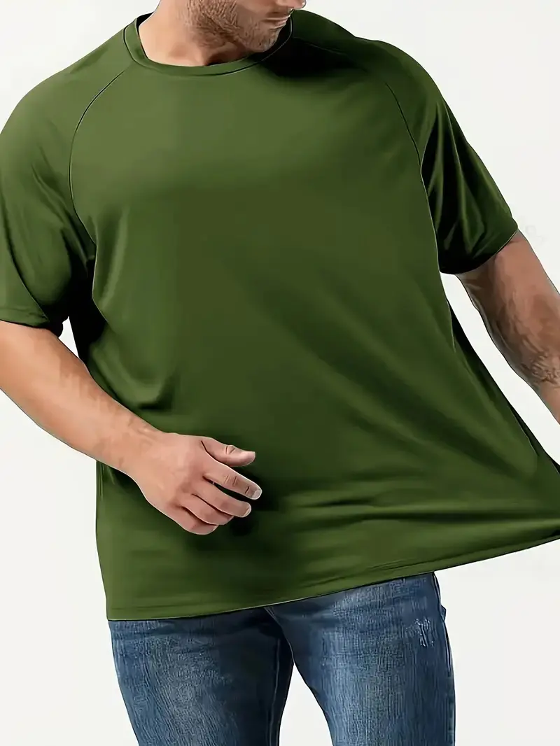 Men's Plus Size Breathable Athletic T-Shirts for Workout