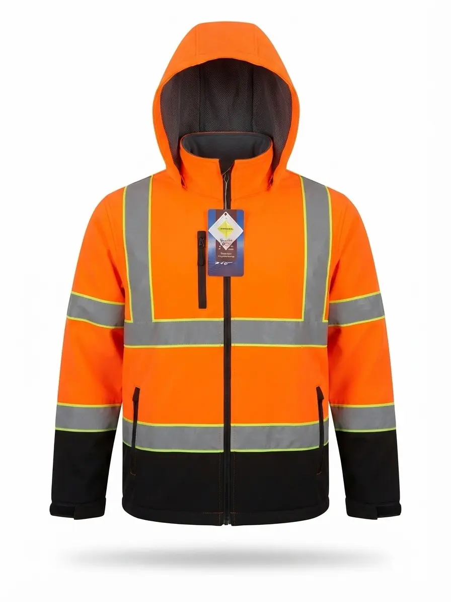 Safeguard 208 Men's Reflective Tape Hooded Safety Jacket - Waterproof, Lightweight, Warm Safety Work Outerwear for Fall, Spring Safeguard 208 Men's Reflective Tape Hooded Safety Jacket - Waterproof, Lightweight, Warm Safety Work Outerwear for Fall, Spring