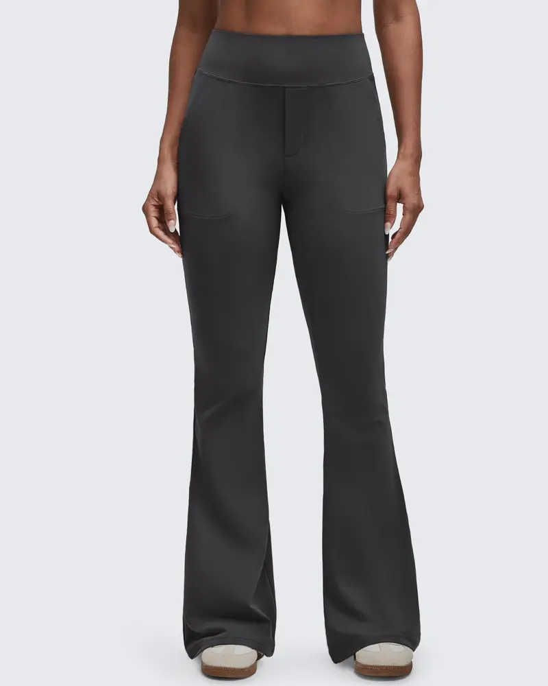 Women's Flared Trousers—High-Waisted Flared Leggings