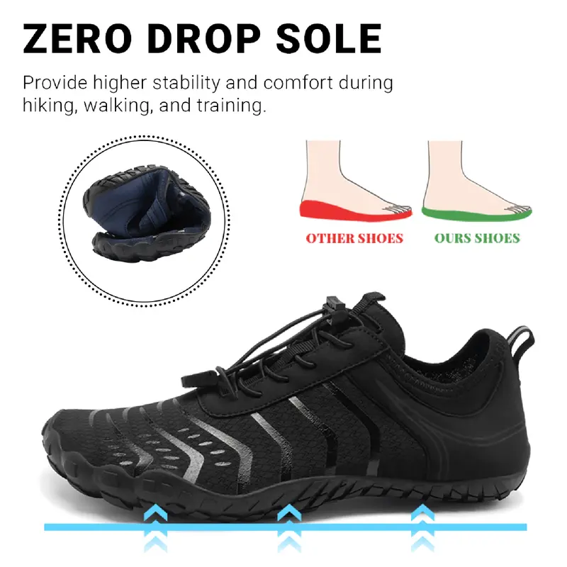 Unisex barefoot shoes—wide toe box design