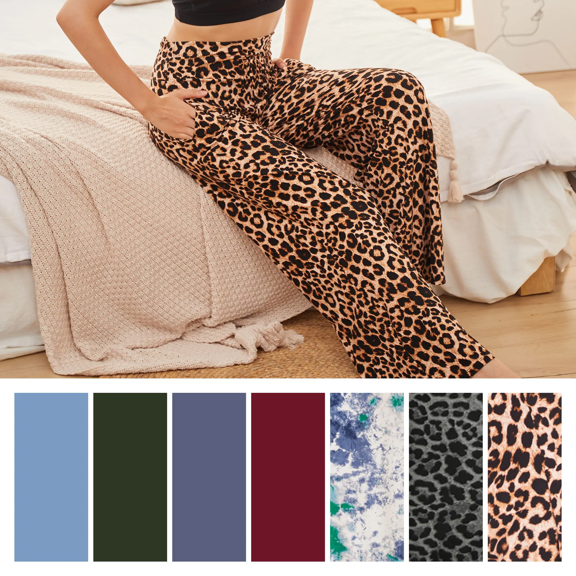 SHOWITTY Women's High Waisted Wide Leg Pants with Pockets