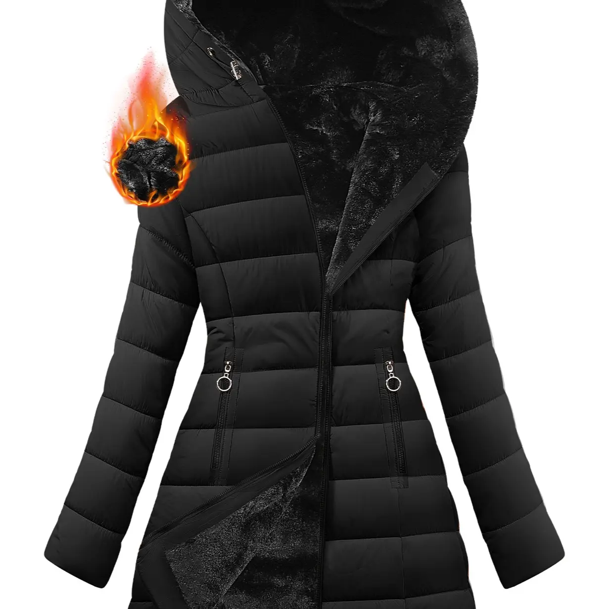Women's Thickened Long Down Jacket for Winter