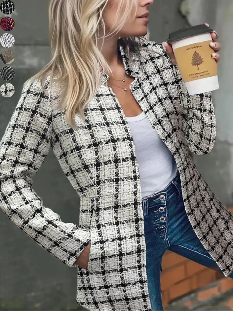 Women's Basic Solid-Color Slim-Fit Long-Sleeve Cardigan