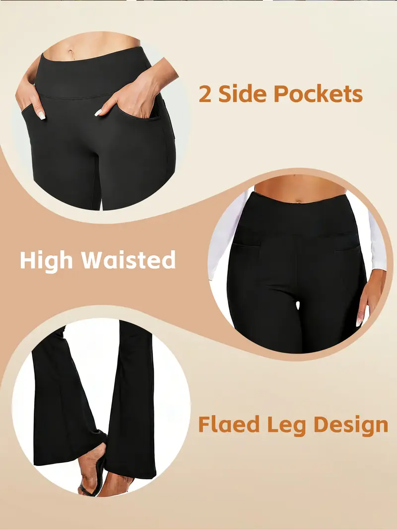 Women's High-Waisted Stretch Kick-Flare Pants