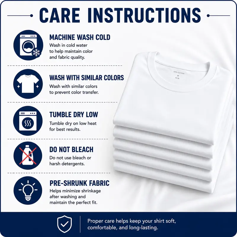 Men's 100% Cotton Crew Neck Short-Sleeve T-Shirt