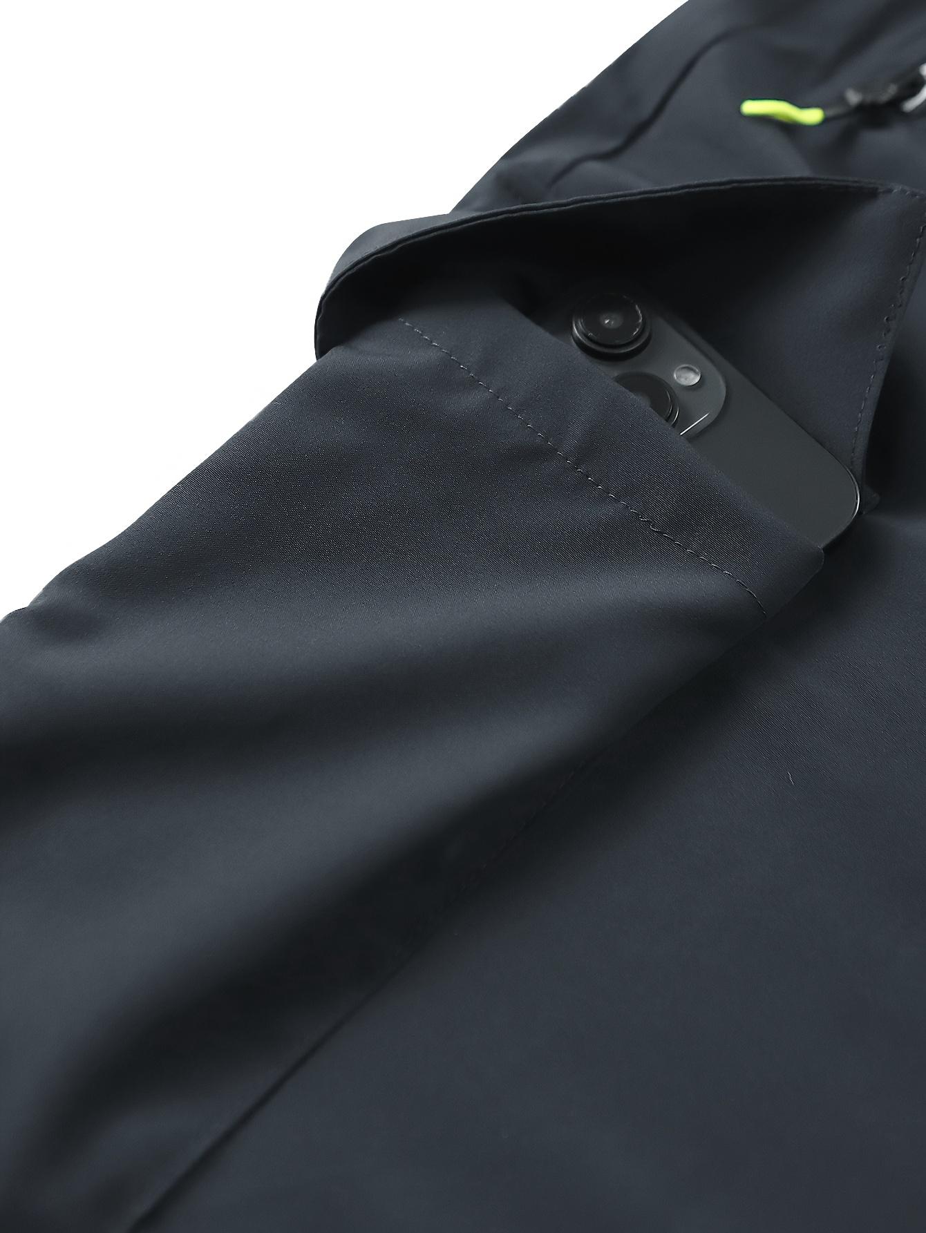 Men's Plain Cargo Pants - Multi-Pocket, Straight Leg, Non-Stretch Woven Fabric, Adjustable Drawstring Waist, Cuffed Hem, Fitted Cut, All-Season Menswear Basics, Activewear, Casual Outdoor Workwear Men's Plain Cargo Pants - Multi-Pocket, Straight Leg, Non-Stretch Woven Fabric, Adjustable Drawstring Waist, Cuffed Hem, Fitted Cut, All-Season Menswear Basics, Activewear, Casual Outdoor Workwear