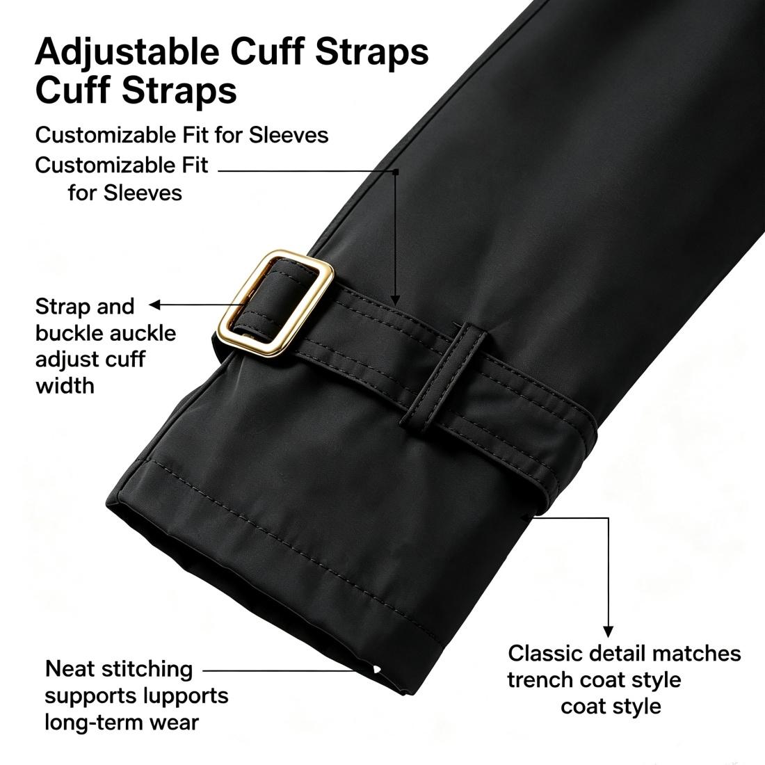 Women&rsquo;s fashion trench coat &ndash; double-breasted long design with a turn-down collar and plaid lining, featuring a waist belt for cinching; classic British-style outerwear suitable for everyday commuting, office wear, travel, and dates. sohochic