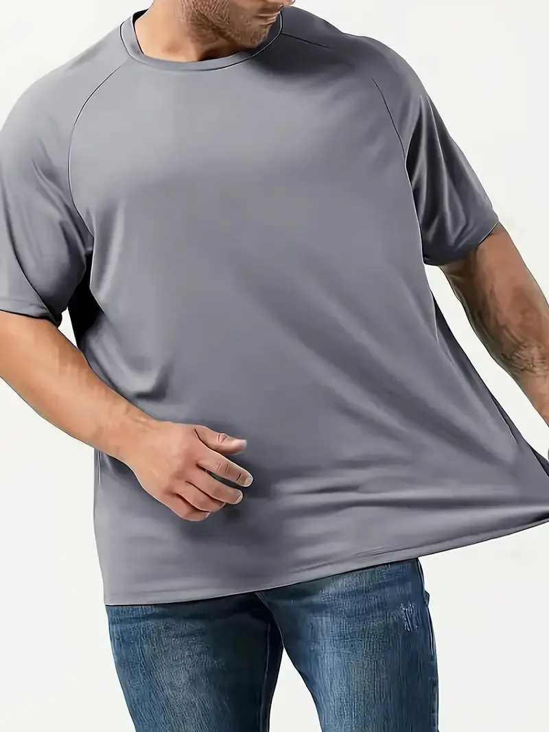 Men's Plus Size Breathable Athletic T-Shirts for Workout