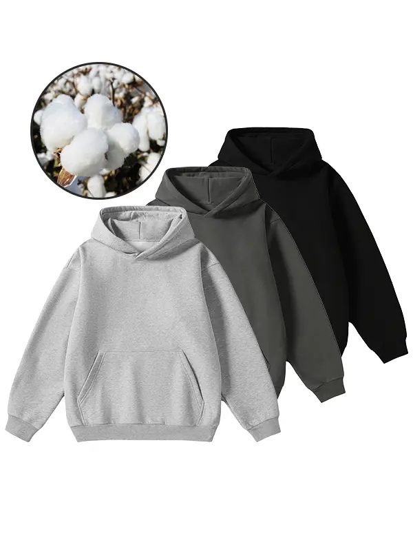 Men's Hoodie – Cotton-Blend Long-Sleeve Pullover