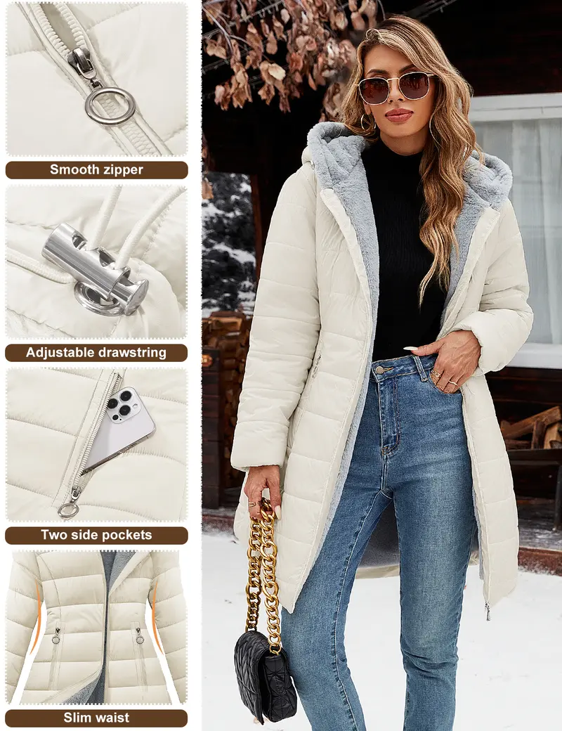 Women's Thickened Long Down Jacket for Winter