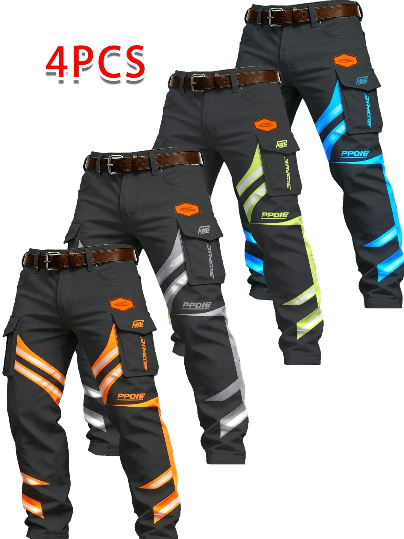 Men's Autumn/Winter Casual Trousers (with Buttons and Pockets)