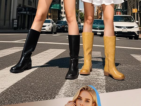 DREAM PAIRS Womens Knee High Boots Square Toe Platform Chunky Block Heel Banana Campus Boots for Women Comfortable Low Heel Side Zipper Womens Riding Tall Boots