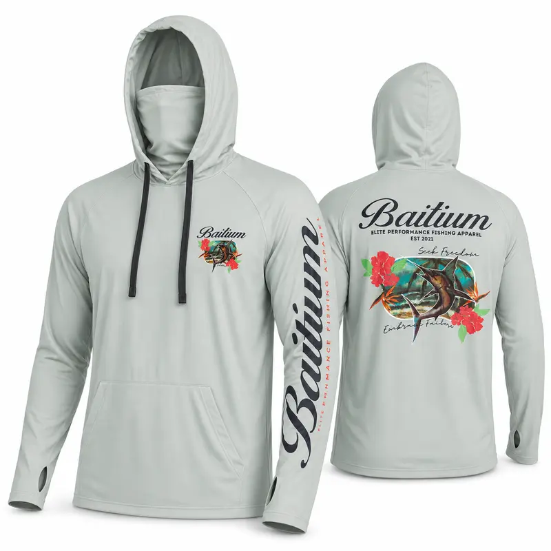 UPF 50 Sun Protection Long-Sleeve Hoodie (With Built-in Neck Gaiter)