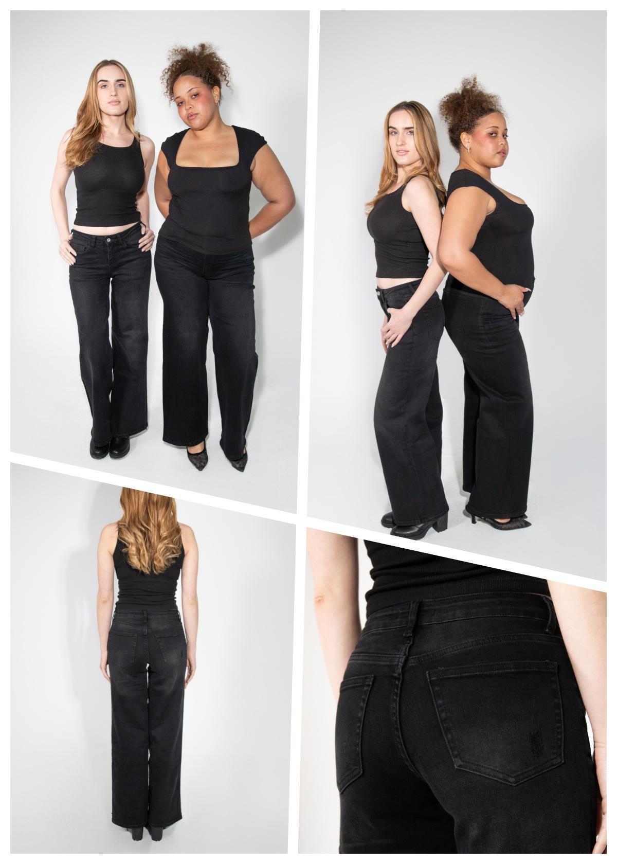 【4 Lengths】Magic ONESO Mid-low Rise Baggy BBL Jeans Stretchy Wide Leg Tummy Control Plus Size Regular Size 【4 Lengths】Magic ONESO Mid-low Rise Baggy BBL Jeans Stretchy Wide Leg Tummy Control Plus Size Regular Size