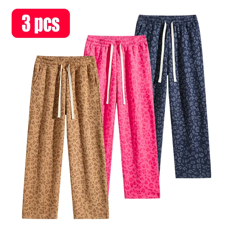 Men's loose-fit wide-leg sweatpants