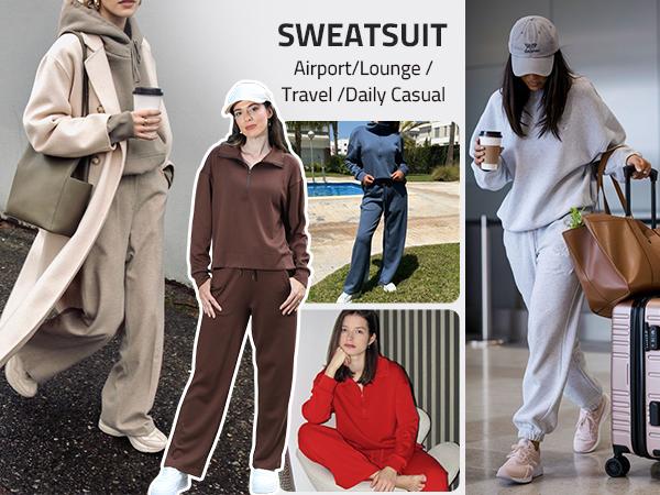 PINSPARK 2 Piece Sets for Women 1/2 Zip Sweatsuit Loose Fit Sweatshirt Straight Leg Pants 2025 Matching Outfit Fall Tracksuit tiktokshopbacktoschool,back to school,back to school haul PINSPARK 2 Piece Sets for Women 1/2 Zip Sweatsuit Loose Fit Sweatshirt Straight Leg Pants 2025 Matching Outfit Fall Tracksuit tiktokshopbacktoschool,back to school,back to school haul