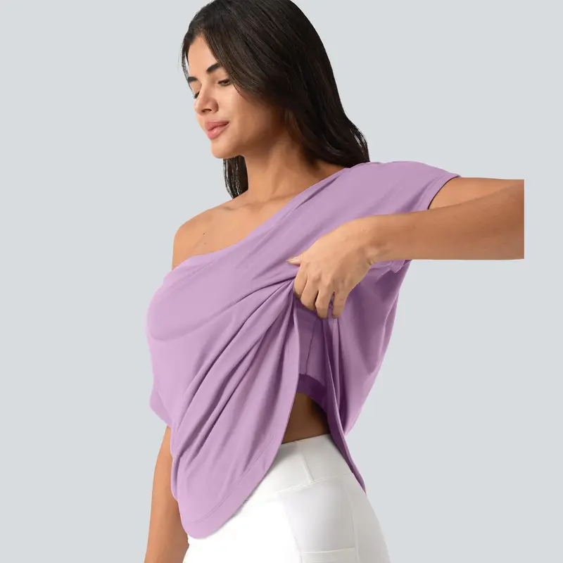 Quick-dry yoga top with built-in bra