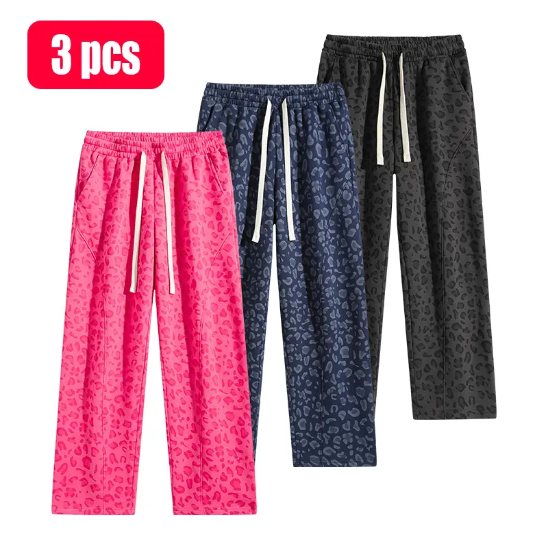 Men's loose-fit wide-leg sweatpants