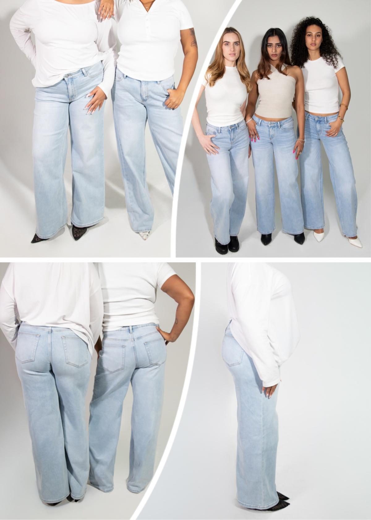 【4 Lengths】Magic ONESO Mid-low Rise Baggy BBL Jeans Stretchy Wide Leg Tummy Control Plus Size Regular Size 【4 Lengths】Magic ONESO Mid-low Rise Baggy BBL Jeans Stretchy Wide Leg Tummy Control Plus Size Regular Size