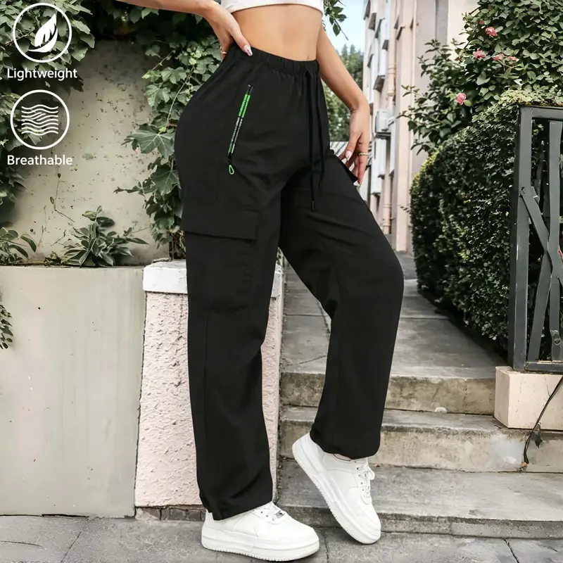 Women's High-Waisted Straight-Leg Athletic Pants
