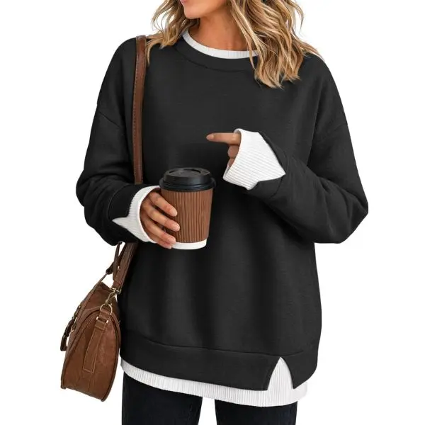 Women's Faux-Layered Sweatshirt