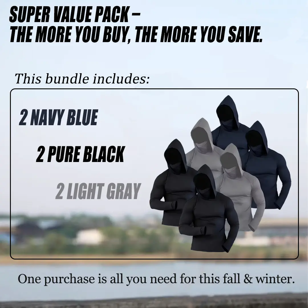 Men's Casual Hooded Pullover – with UPF Sun Protection