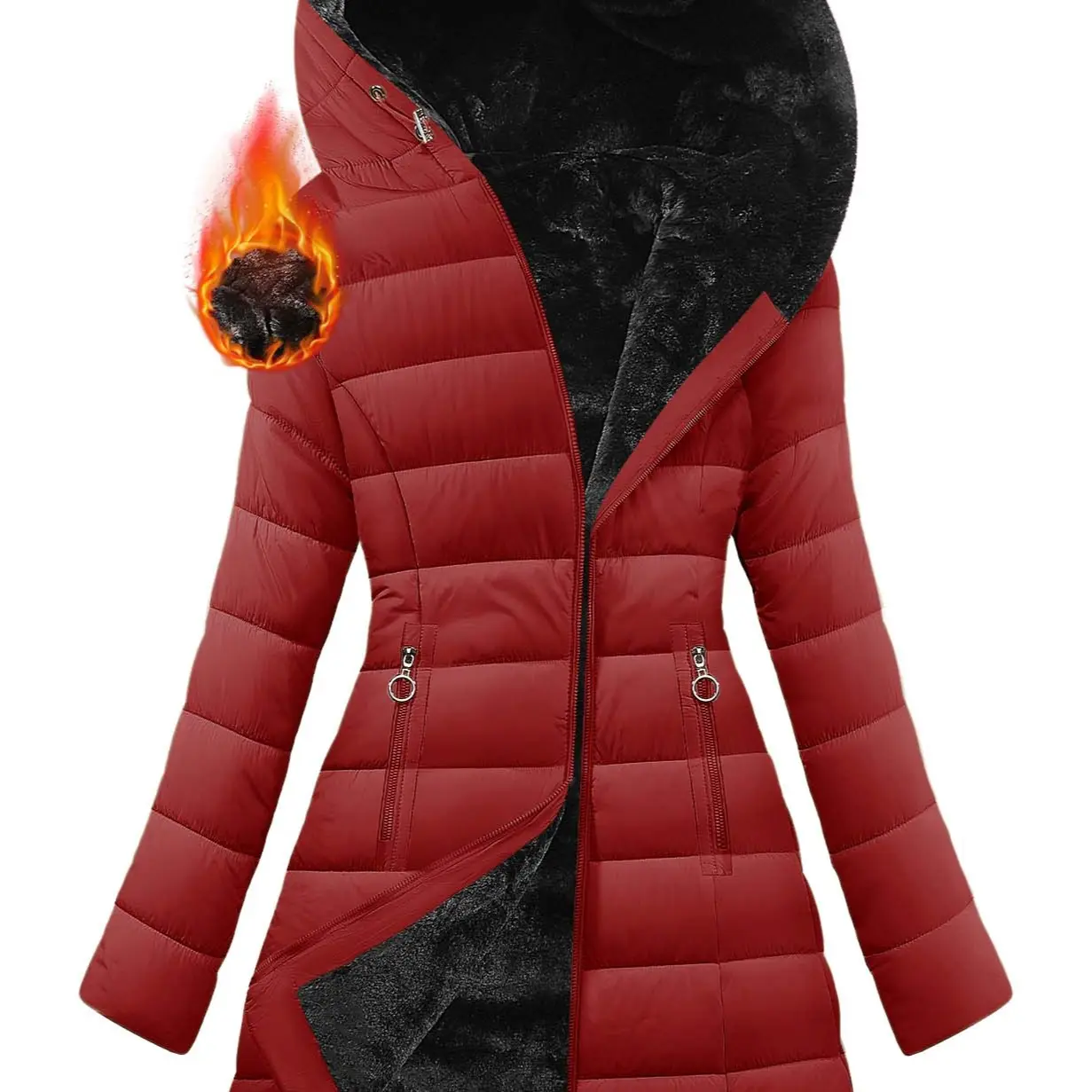 Women's Thickened Long Down Jacket for Winter