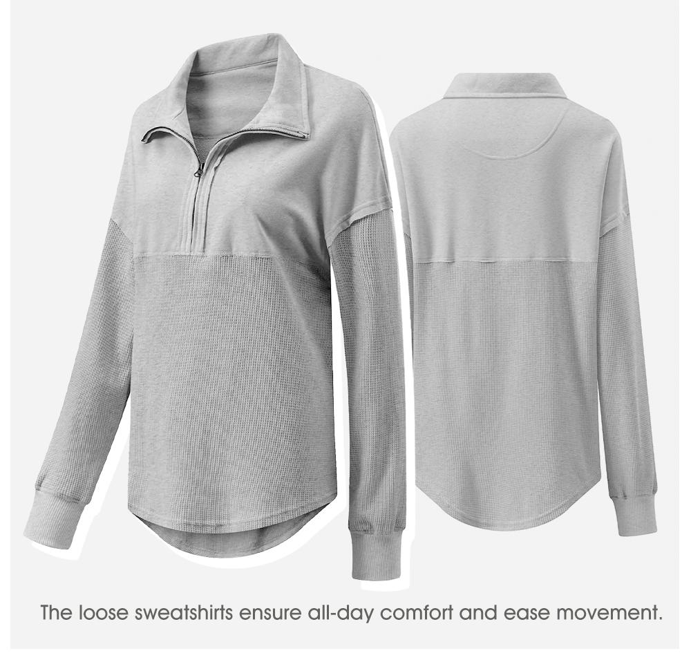 Shewin Women's Half-Zip Waffle Knit Tops - Oversized Long Sleeve Cotton Casual Pullovers DealsForYouDays,summerwins,summeroutfits,vacationoutfits,beachoutfits Knitwear Womenswear,back to school,back to school shopping Shewin Women's Half-Zip Waffle Knit Tops - Oversized Long Sleeve Cotton Casual Pullovers DealsForYouDays,summerwins,summeroutfits,vacationoutfits,beachoutfits Knitwear Womenswear,back to school,back to school shopping