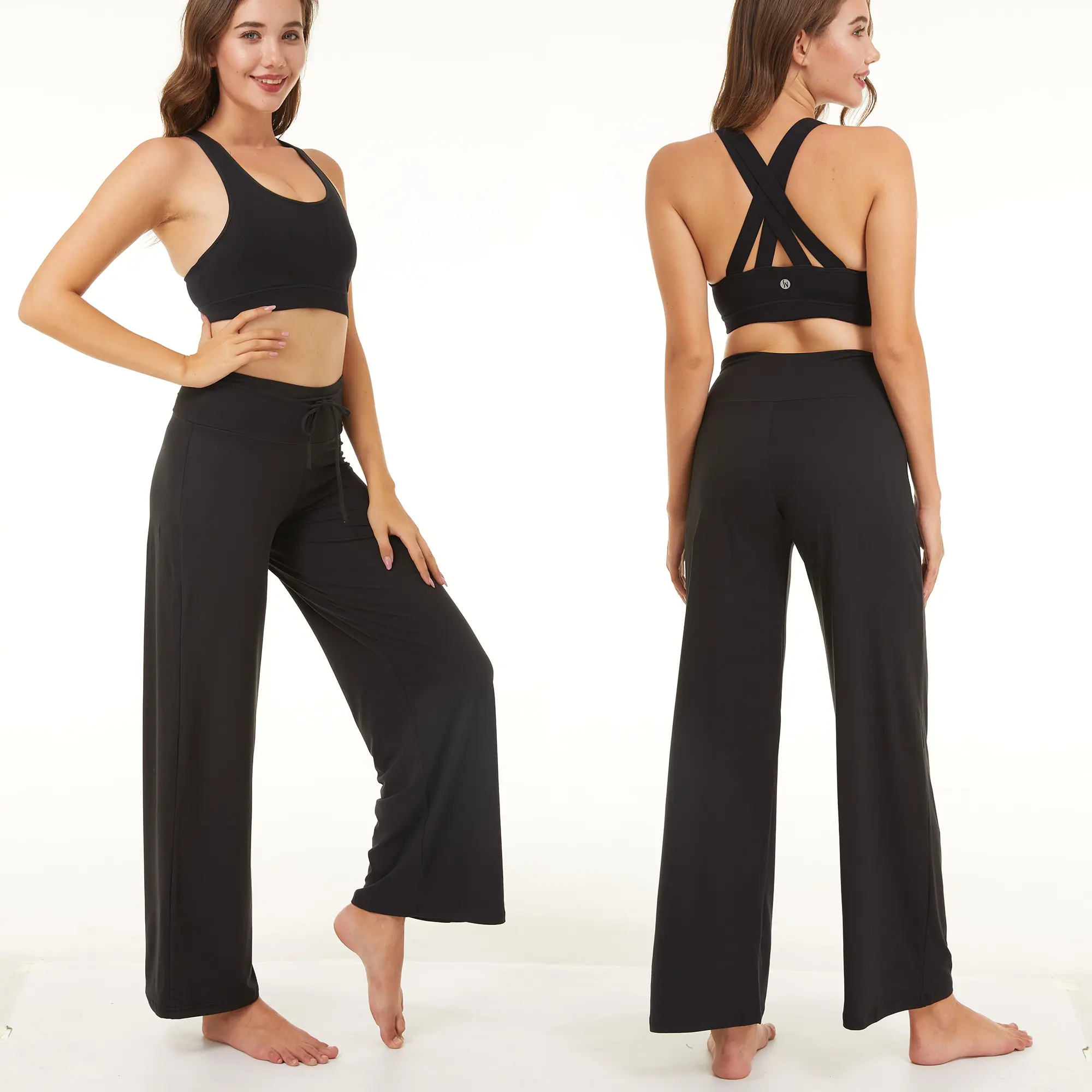 SHOWITTY Women's High Waisted Wide Leg Pants with Pockets