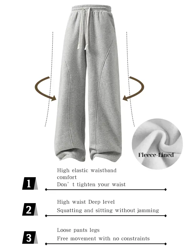 Men's Fleece-Lined Warm Athletic Pants