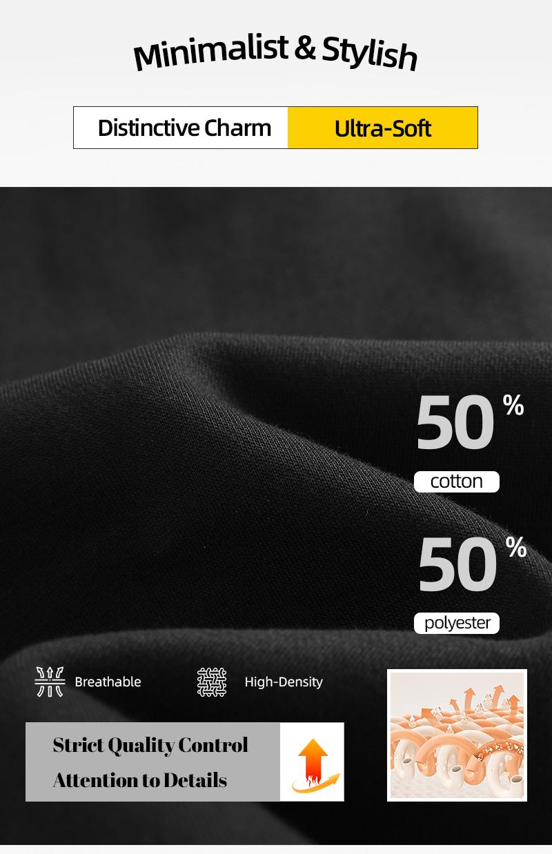 Men's Hoodie Cotton Blend Long Sleeve Pullover Regular Fit Soft Breathable Durable Everyday Comfort Machine Washable Casual Outdoor Urban Street Wear Black Beige