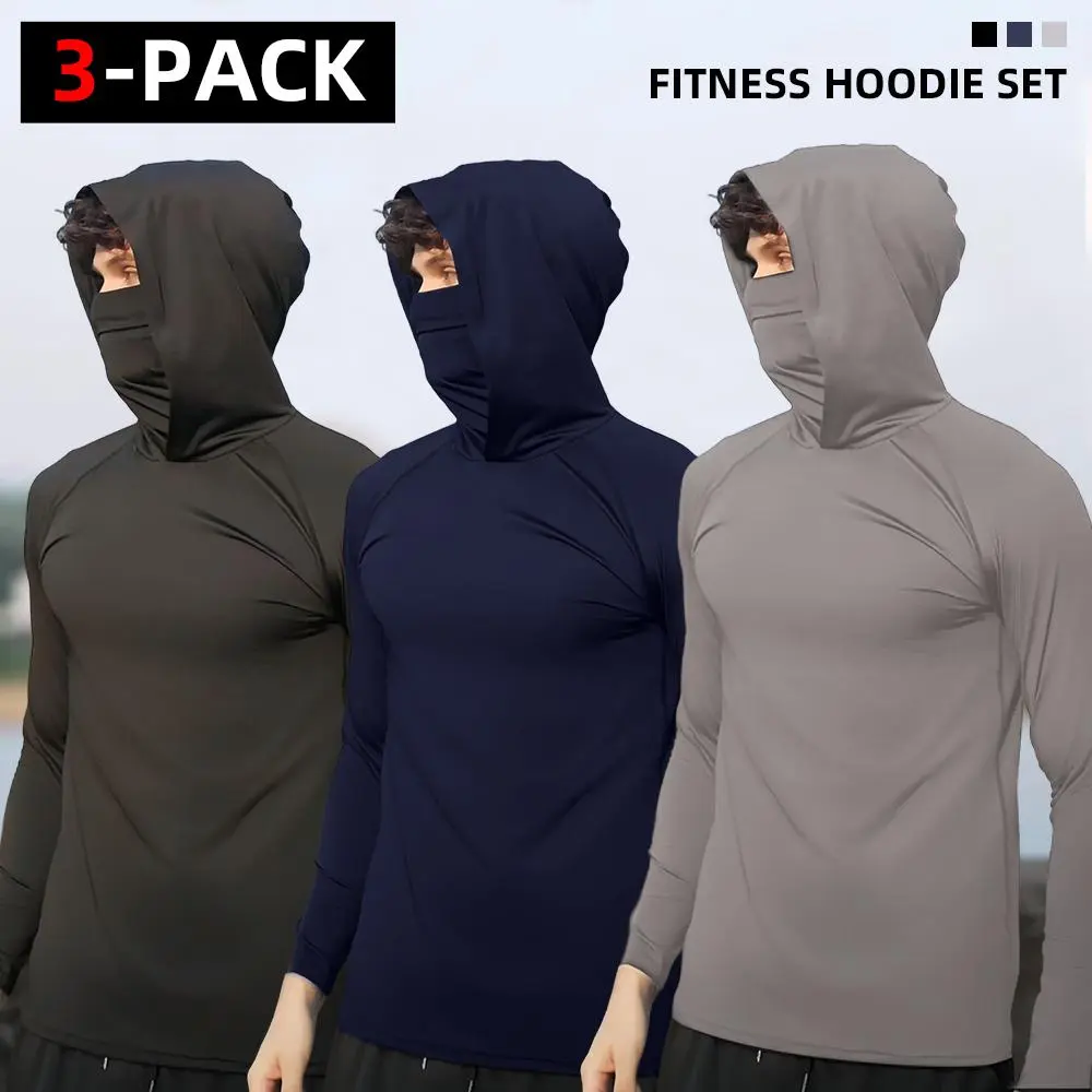 Men's Casual Hooded Pullover – with UPF Sun Protection