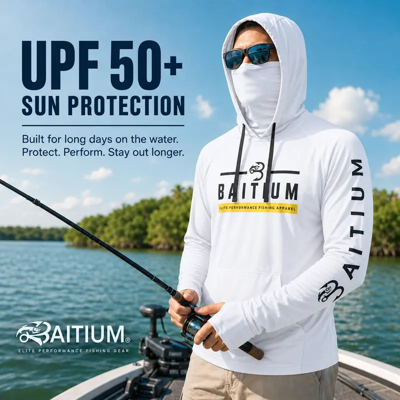 UPF 50 Sun Protection Long-Sleeve Hoodie (With Built-in Neck Gaiter)