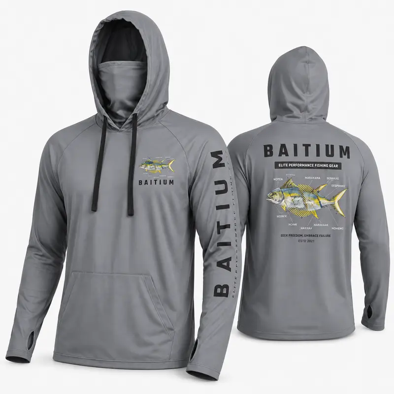 UPF 50 Sun Protection Long-Sleeve Hoodie (With Built-in Neck Gaiter)