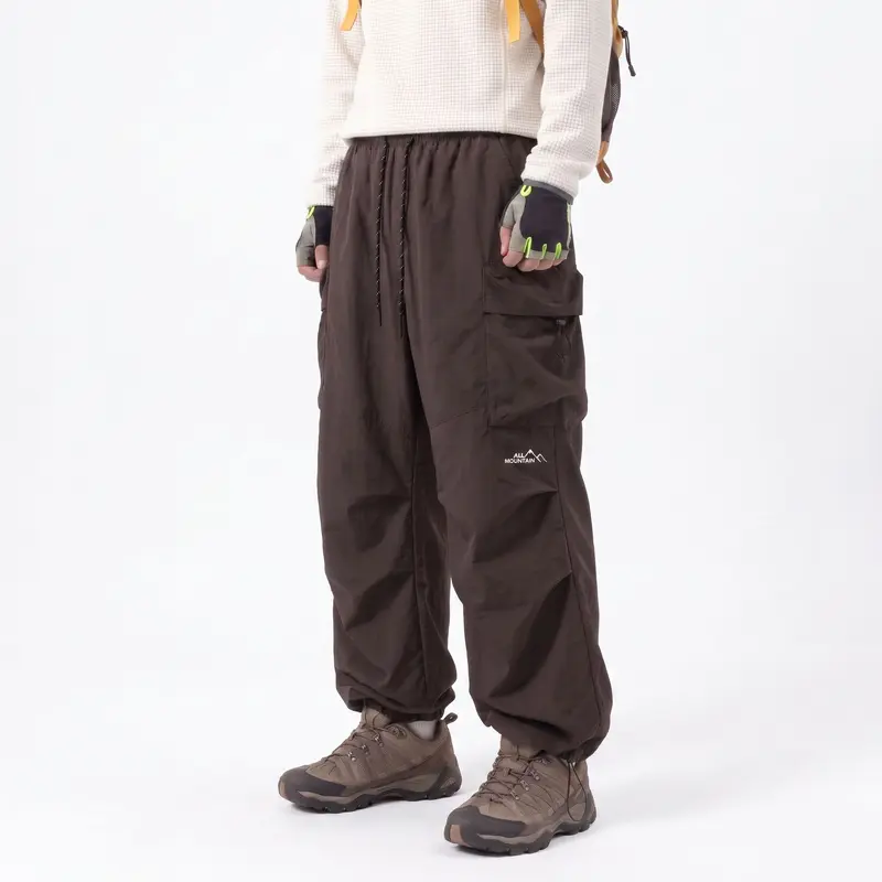 Men's black loose-fit cargo pants