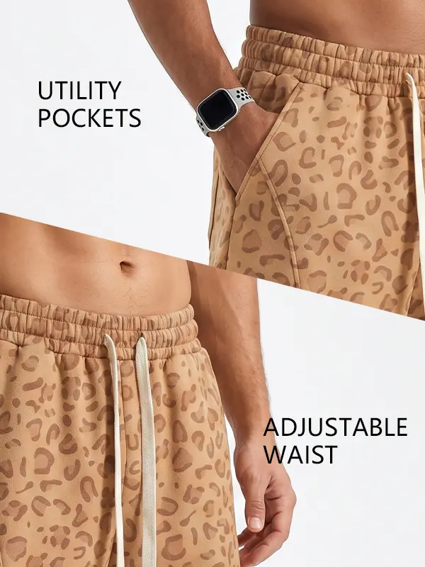 Men's Cotton-Blend Casual Athletic Shorts (with Pockets)