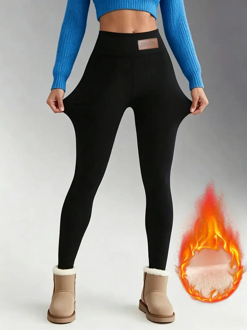 Women's High-Waisted Faux Shearling-Lined Yoga Pants