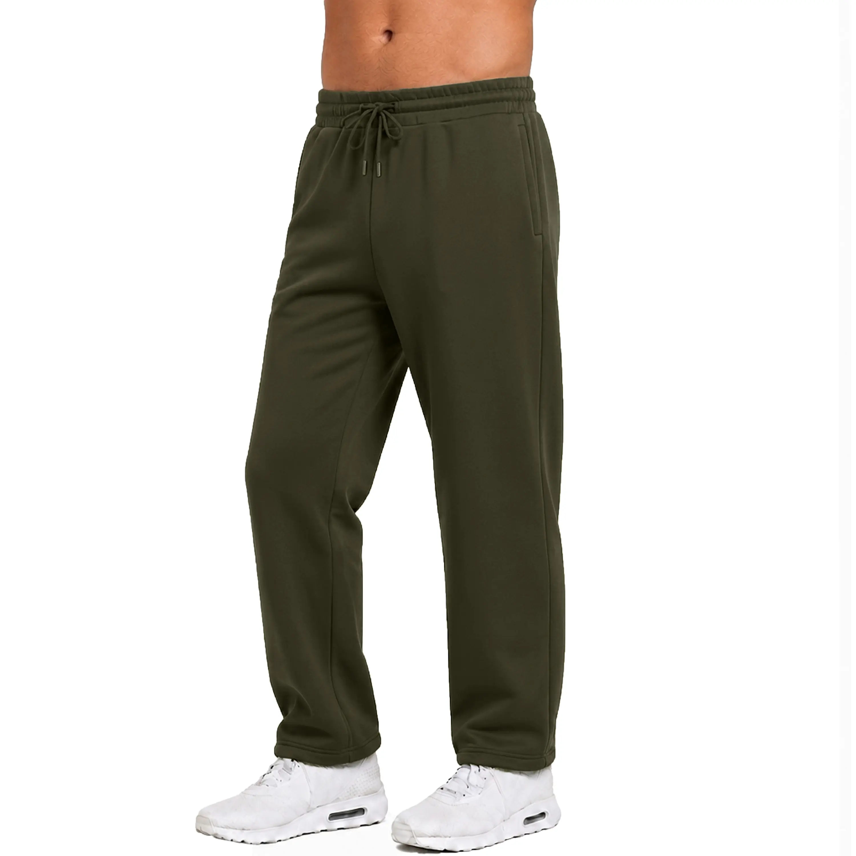 3-Pack Men's Classic Heavyweight Fleece Sweatpants with Open Bottom (S-3XL)