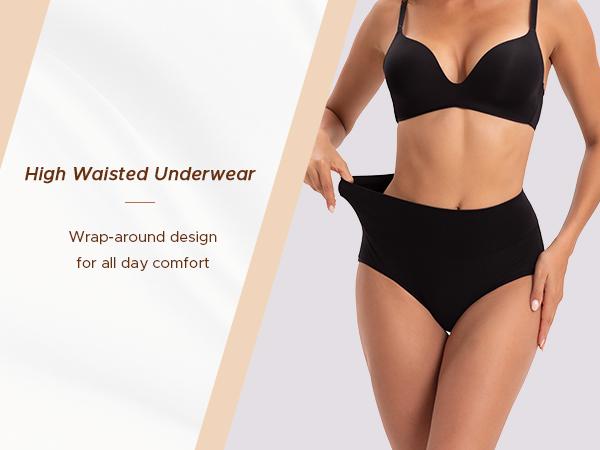 INNERSY Women's High Waisted Cotton Panties 5-Pack, Soft & Breathable Underwear, Comfortable Full Coverage Briefs for Everyday Wear, Stretchy & Durable Bag INNERSY Women's High Waisted Cotton Panties 5-Pack, Soft & Breathable Underwear, Comfortable Full Coverage Briefs for Everyday Wear, Stretchy & Durable Bag