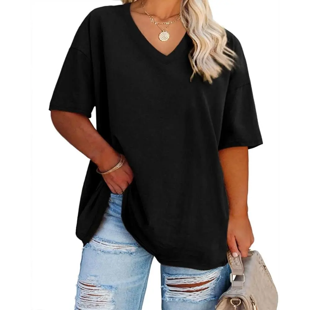 Women's Plus-Size V-Neck T-Shirt