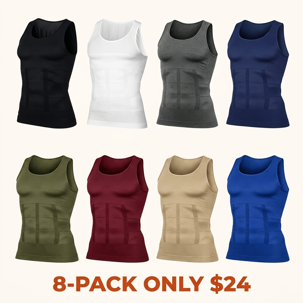 Men's Crew-Neck Compression Shaping Tank Top