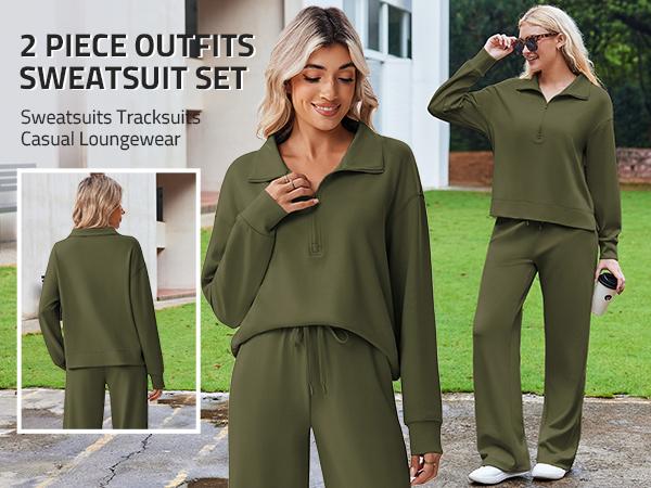 PINSPARK 2 Piece Sets for Women 1/2 Zip Sweatsuit Loose Fit Sweatshirt Straight Leg Pants 2025 Matching Outfit Fall Tracksuit tiktokshopbacktoschool,back to school,back to school haul PINSPARK 2 Piece Sets for Women 1/2 Zip Sweatsuit Loose Fit Sweatshirt Straight Leg Pants 2025 Matching Outfit Fall Tracksuit tiktokshopbacktoschool,back to school,back to school haul