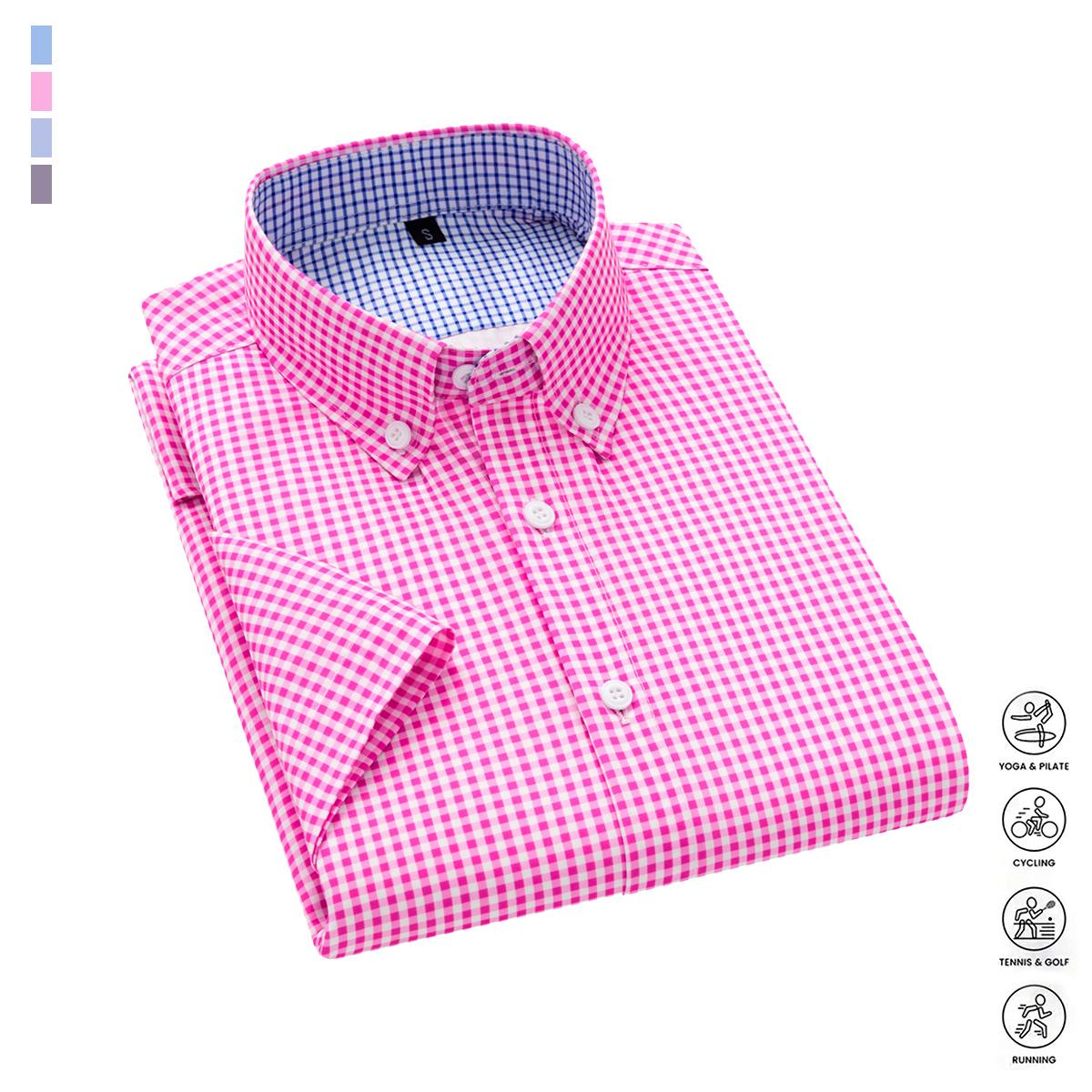 Men’s short-sleeved collared shirt — business formal style, available in stripes and solid colors; a casual business-style top suitable for everyday wear. Men’s summer fashion, summer wins, Father’s Day gift, back-to-school season, back-to-school shopping Men’s short-sleeved collared shirt — business formal style, available in stripes and solid colors; a casual business-style top suitable for everyday wear. Men’s summer fashion, summer wins, Father’s Day gift, back-to-school season, back-to-school shopping